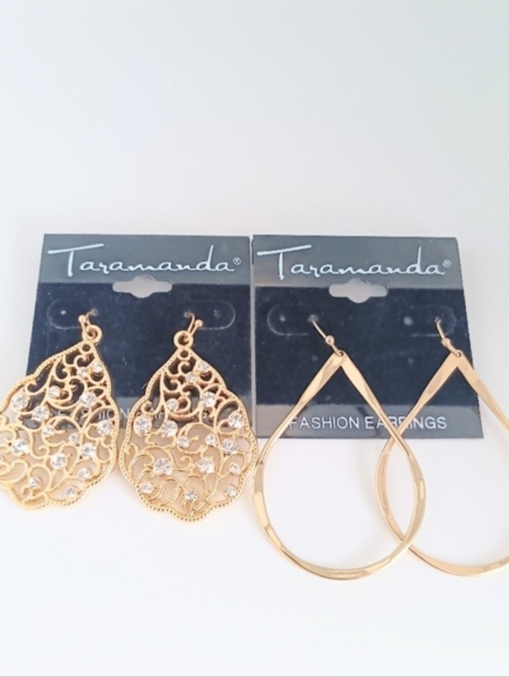 Bundle Of 2 Taramanda Goldtone Dangle Earrings